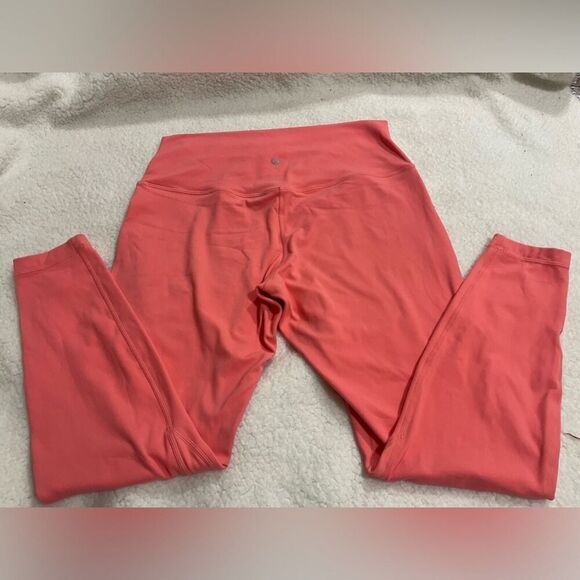 Lululemon Wunder Under High-Rise 25" Full-On Luxtreme Coral- Sz 14,- Flawless - Picture 6 of 9